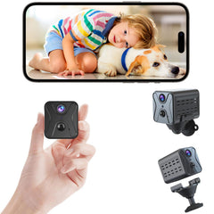 javiscam cámara mini 4K con visión clara para casa y bebé.