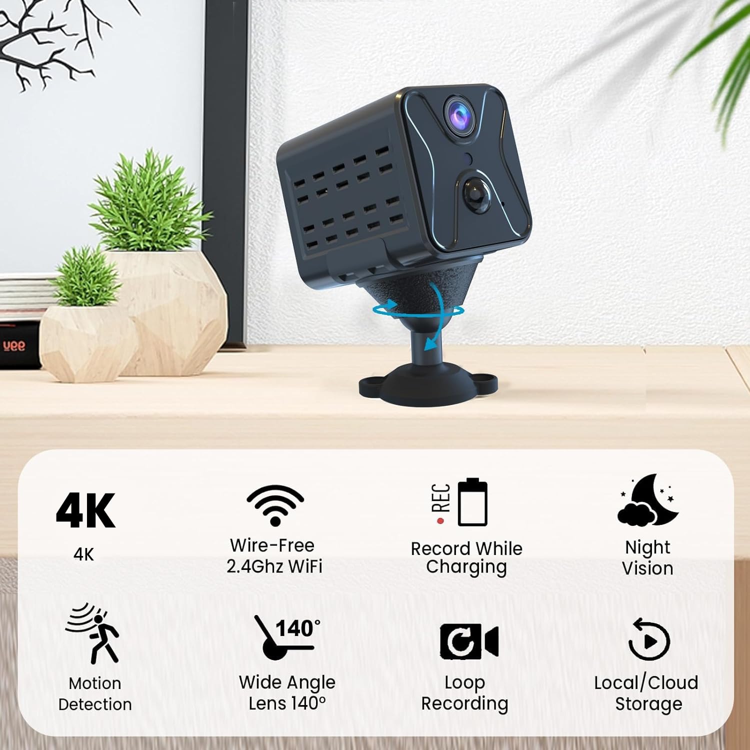 javiscam cámara mini con visión nocturna para vigilancia fiable durante la noche.