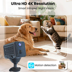 javiscam cámara mini detecta movimiento con IA para alertas rápidas.