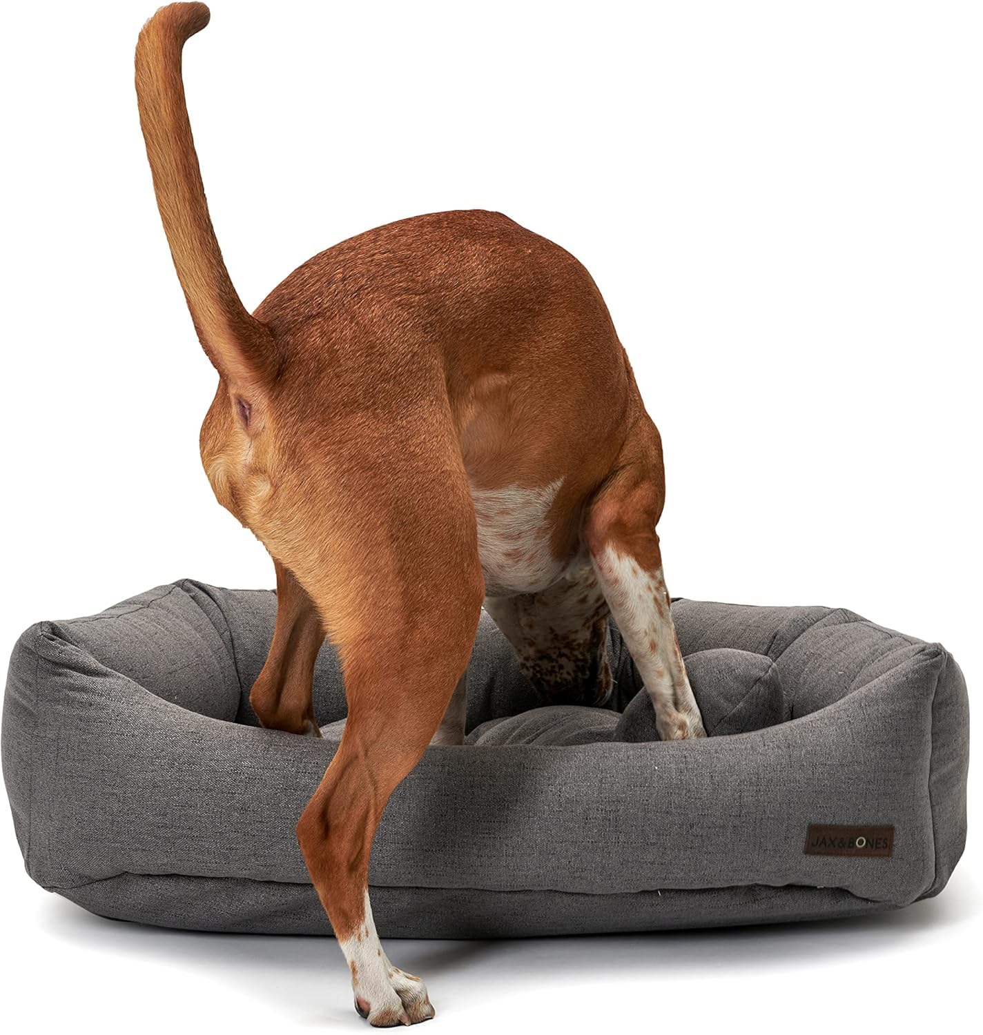 Jax & Bones Napper con cojín central acolchado para soporte suave.