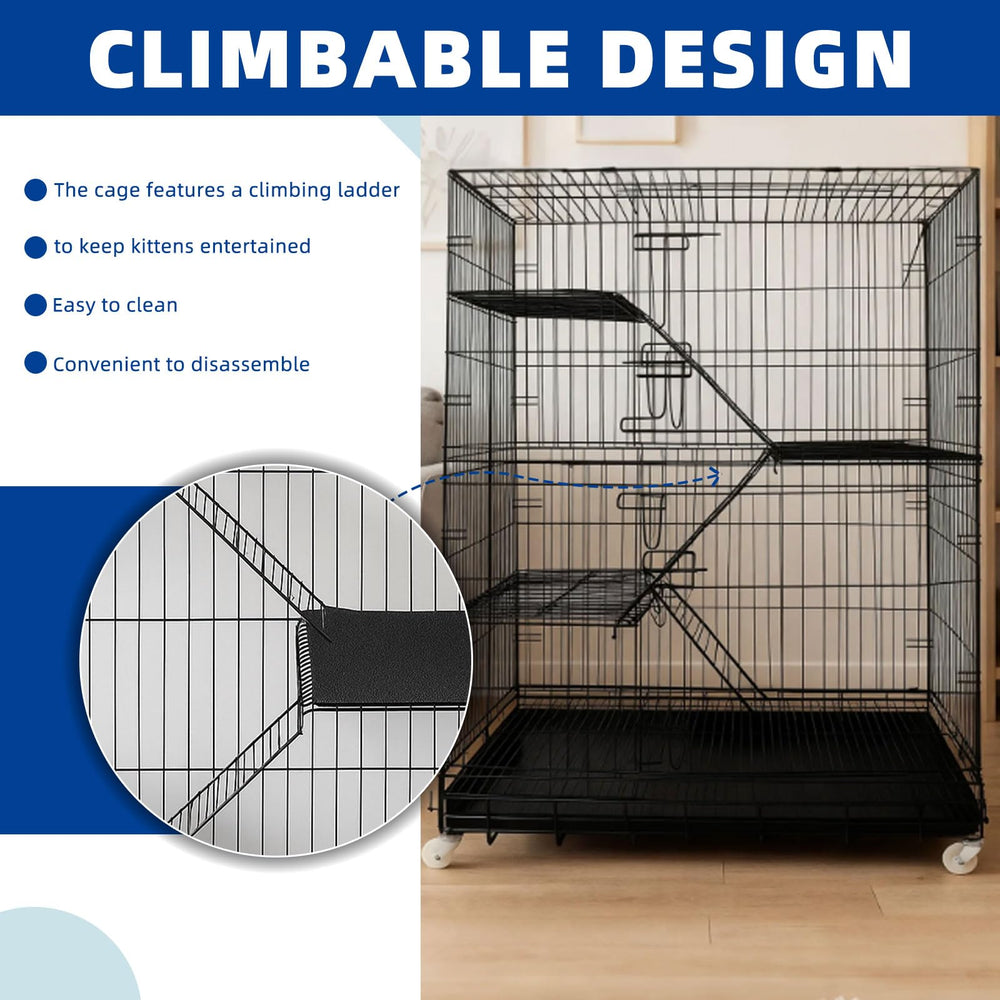JaxSteam jaula gato interior ajustable, personaliza zonas de juego