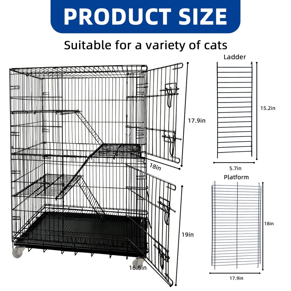 JaxSteam jaula gato rampa destacable, interior adaptable para zonas de juego