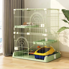 Jaula JaxSteam de dos niveles con medidas 30x20x35 para gatos.