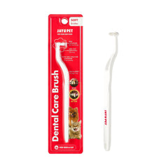 Cepillo dental JAYU PET con cerdas suaves para mascotas sensibles.