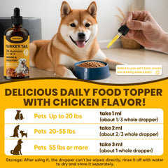 Jazytiko Turkey Tail para perros: mezcla de cinco hongos para un respaldo integral.