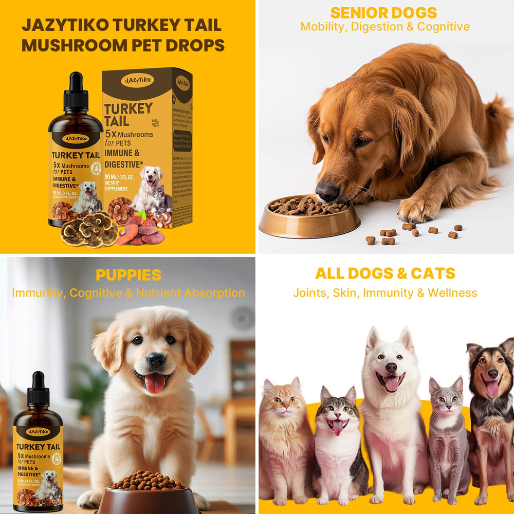 Jazytiko Turkey Tail para perros: apto para todas las edades y razas.