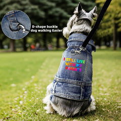 JcDuDoi chaqueta denim con solapa, look clásico para fiestas o sesiones de fotos.
