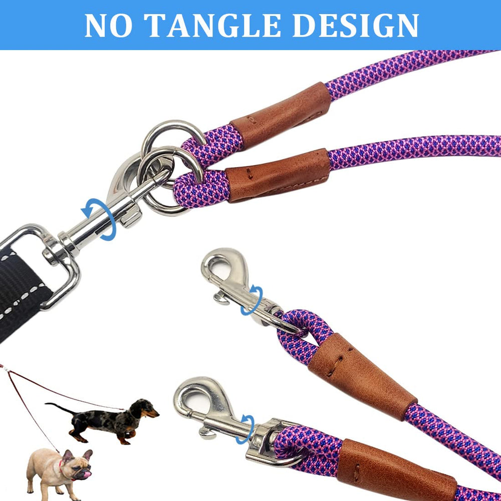 JDIDNEID diseño desmontable sin enredos para paseos con dos perros.