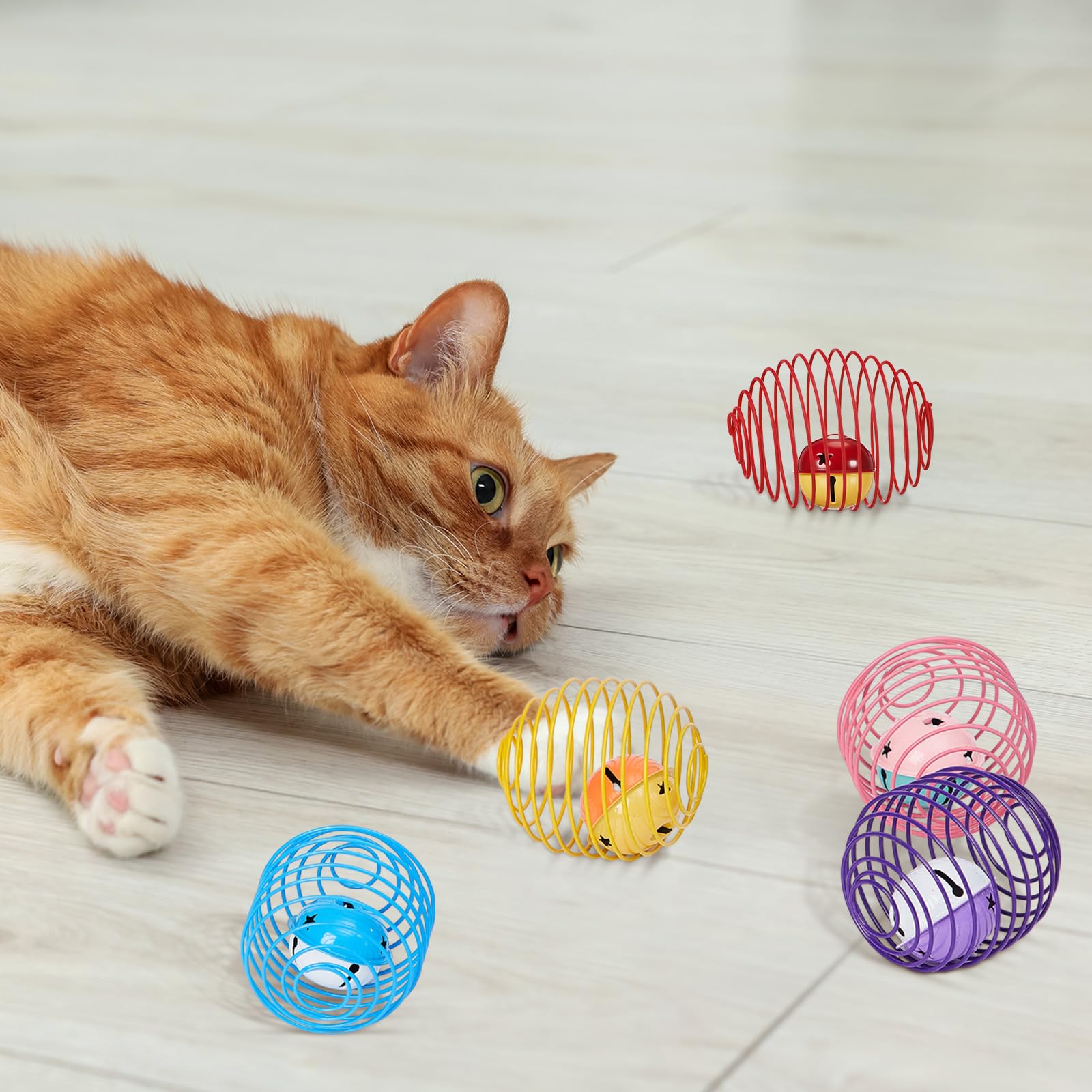Conjunto de 5 pelotas Jecery, opción ideal de regalo para amantes de gatos.