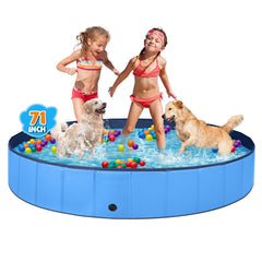 Piscina Jecoo para perros grandes en plástico duro, ideal para uso al aire libre.