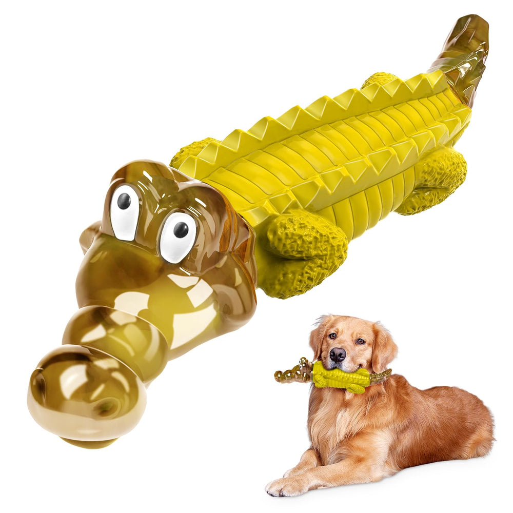Jeefome juguete indestructible para mordidas fuertes con nailon y goma.