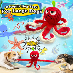 Jeefome Pulpo: juguete para perro con sonido para mantenerlo entretenido.