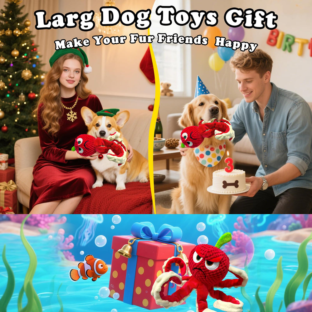 Jeefome Pulpo: regalo ideal para perros que disfrutan jugar.