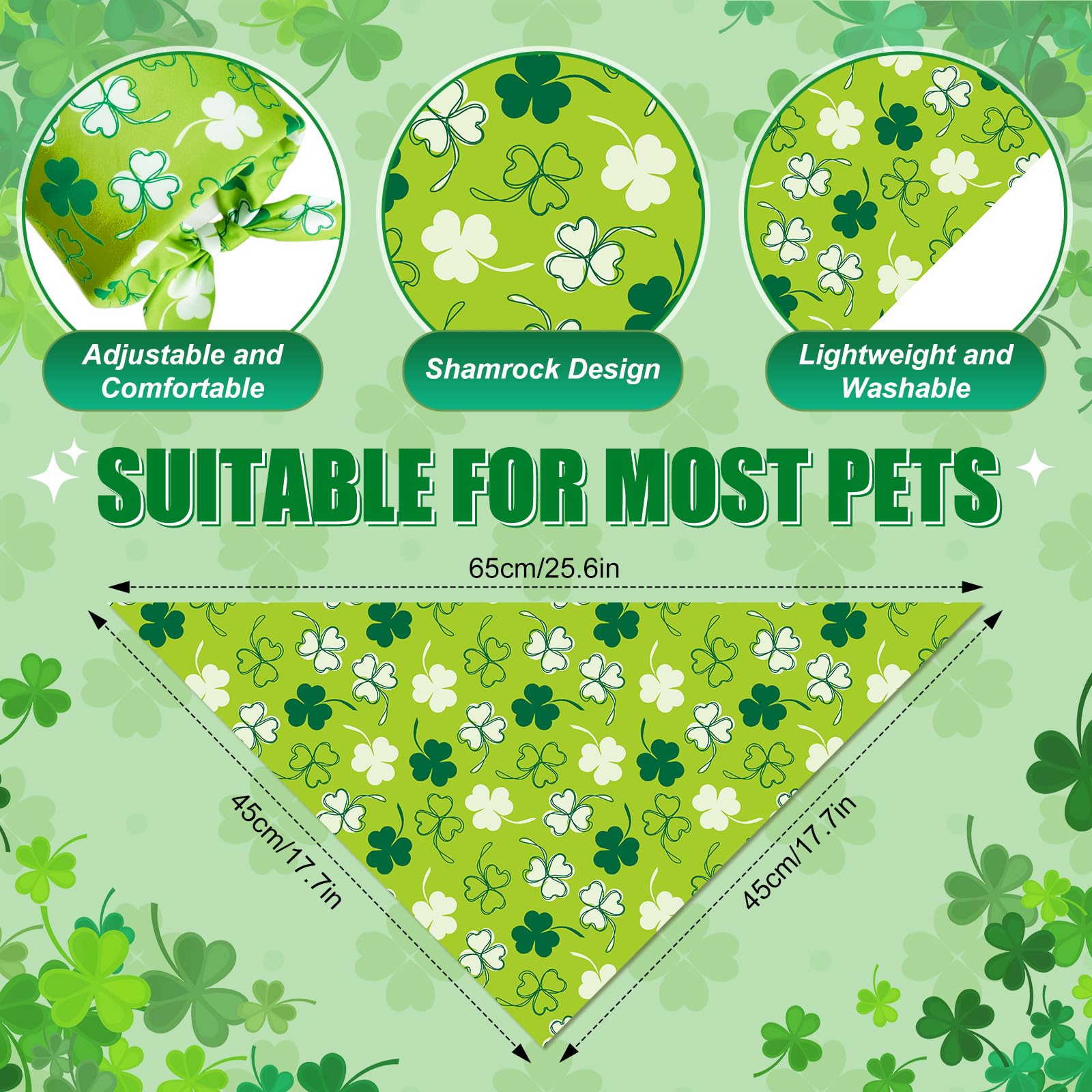 Jeere bandana diseño irlandés verde, perfecto para ocasiones festivas.