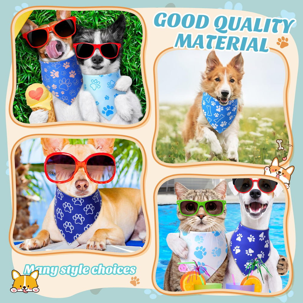 Jeere bandana azul para perros, cómoda y transpirable para uso diario.