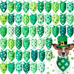 Jeere bandana trebol verde para perros, realza su estilo en San Patricio.