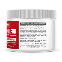 Jeffers Super Sulfur Paste cuida el pelaje y la piel.