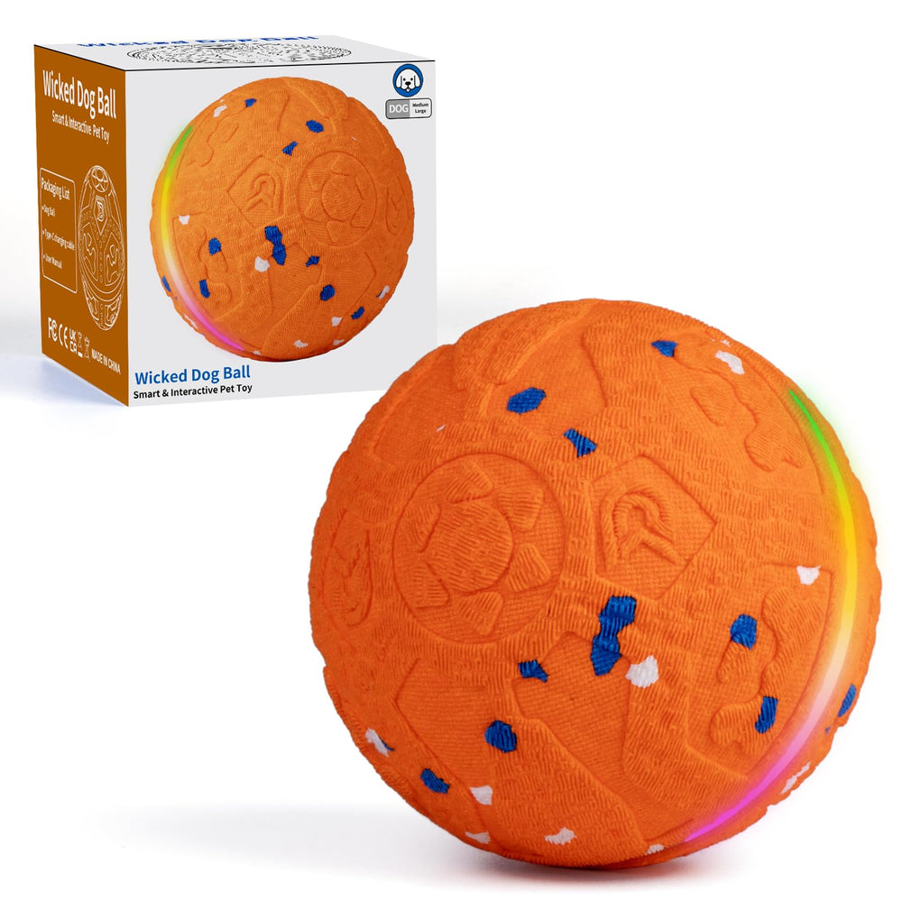 JEISOTHB bola interactiva para perros con luces multicolor para juego nocturno