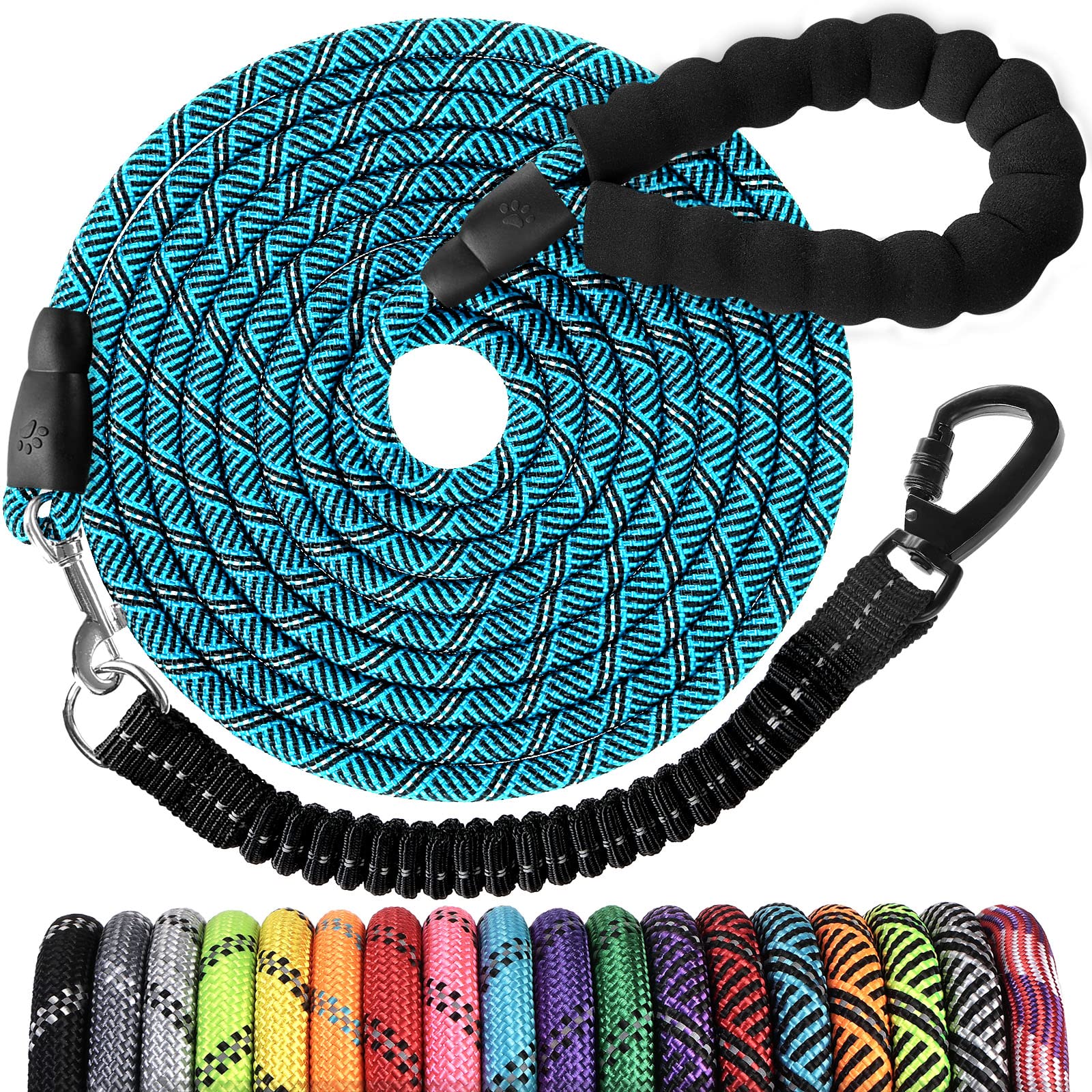 Jenico bungee reflectante reduce tirones para paseos más cómodos.