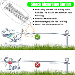 Jenico cable para perros de 20 pies, control y seguridad al aire libre.