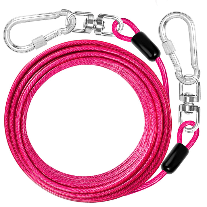 Jenico cable para perros de 20 pies, ideal para uso exterior y libertad controlada