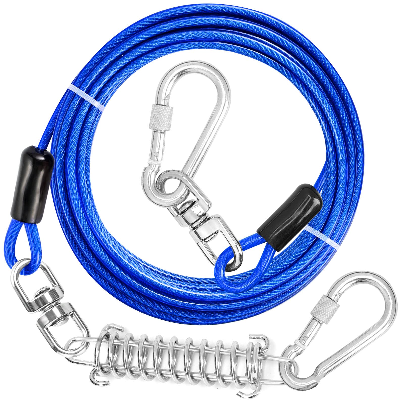 Jenico cable para perros con gancho giratorio para evitar enredos durante paseos