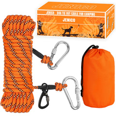 Jenico cable para perros camping de 50 ft, libertad al aire libre.