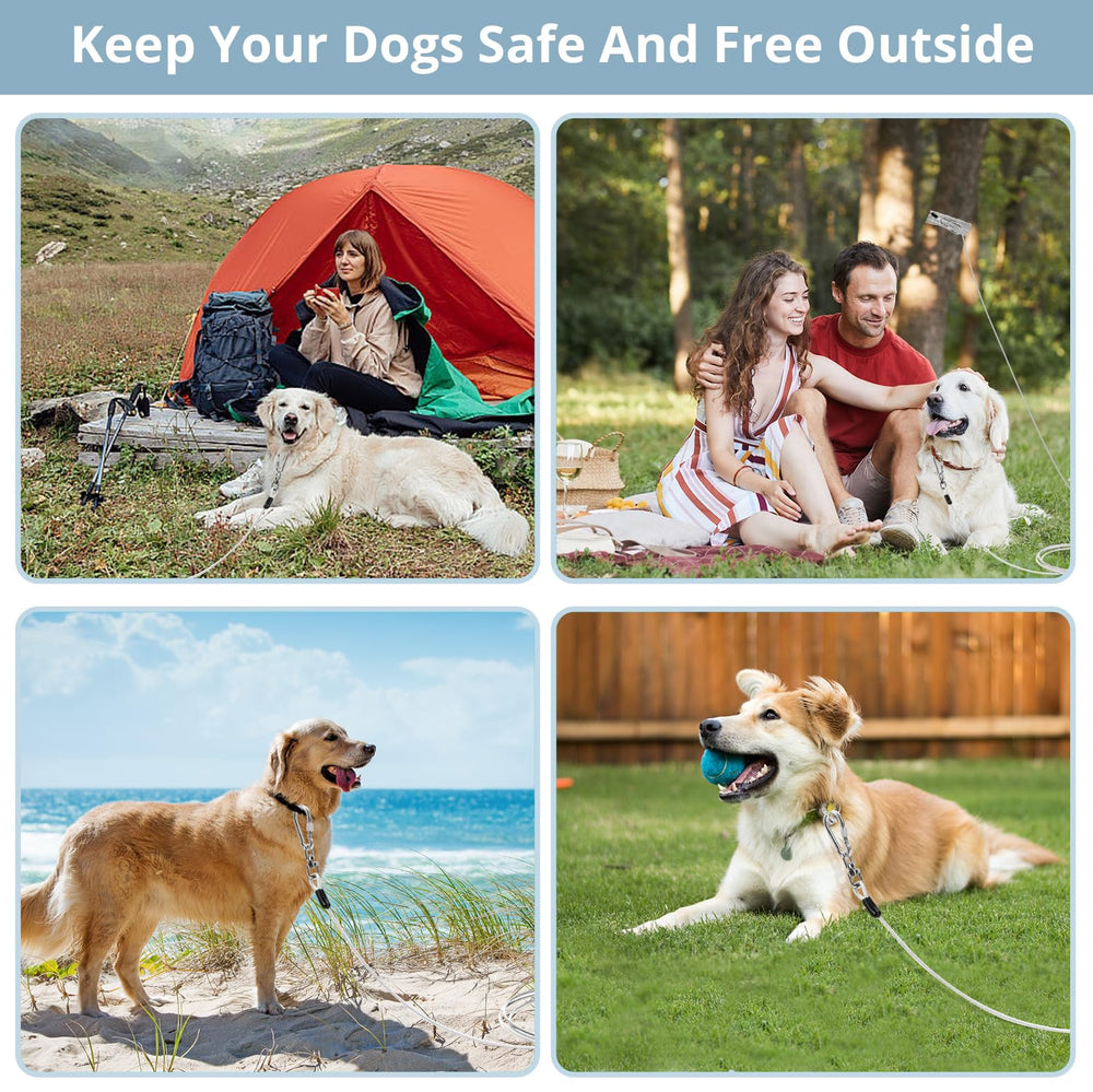 Jenico cable de 50ft para camping y entrenamiento de perros.