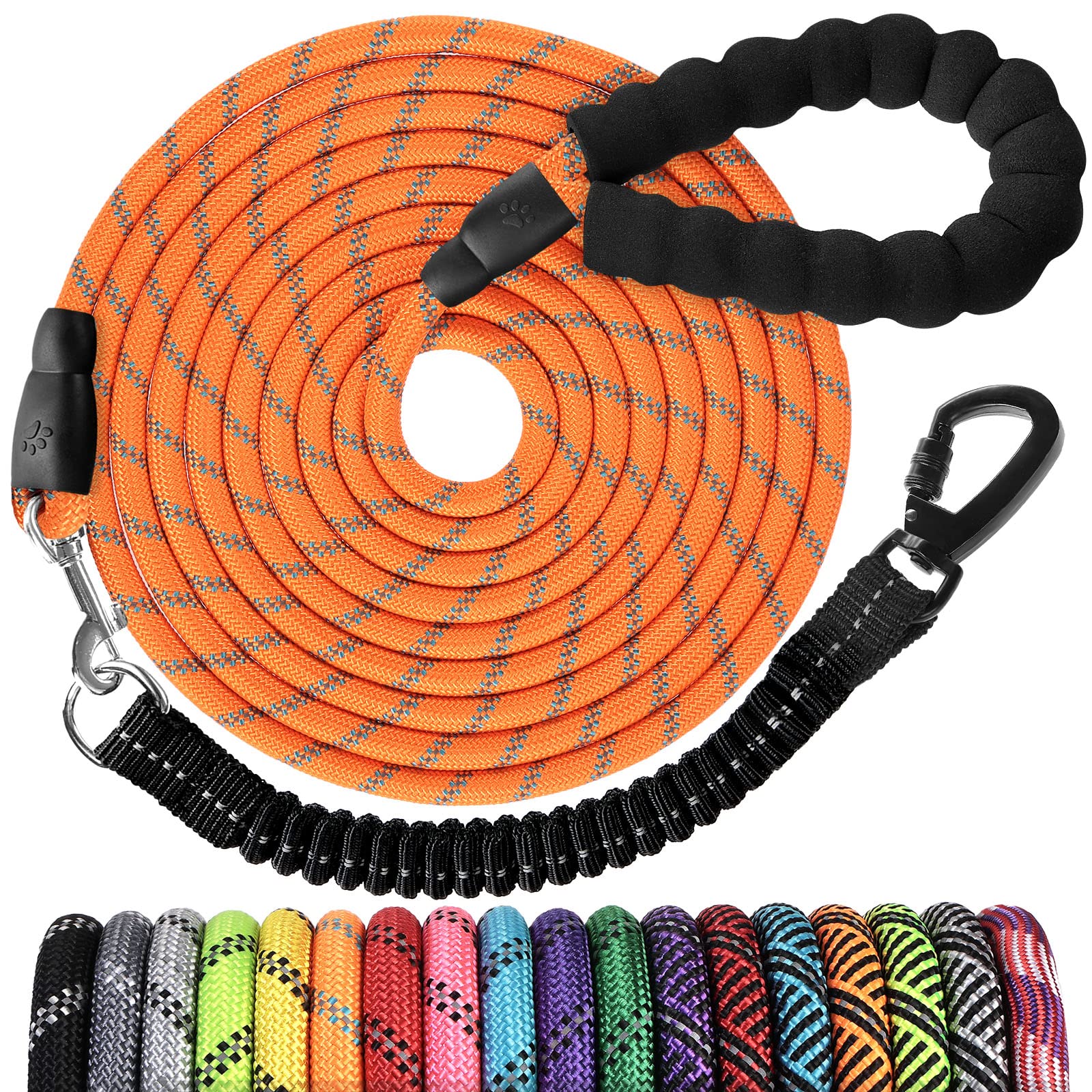 Jenico correa para perro 20ft con reflectante para caminatas seguras