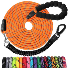 Jenico correa para perros de 50 pies, resistente y ideal para paseos prolongados.
