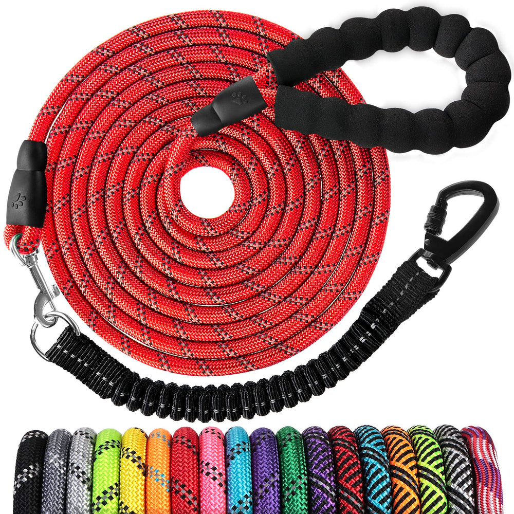 Jenico cuerda-perro-larga-15-pies para paseos largos con control suave.