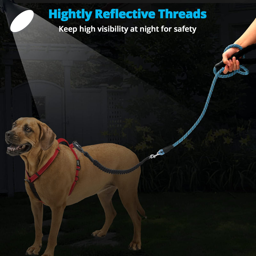 Jenico long dog leash padded-handle minimizes rope burn during long walks