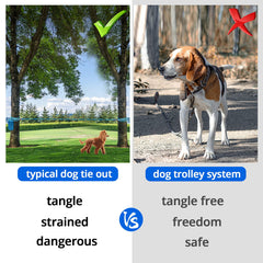 Jenico sistema de polea 360 grados para perro facilita movimientos suaves