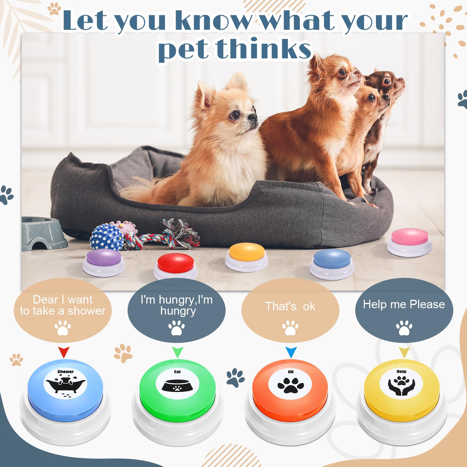 Jerify botones-perro entrenamiento con escenas para práctica.