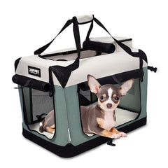 Jaula blanda JESPET con 3 puertas, ideal para viajar con mascotas