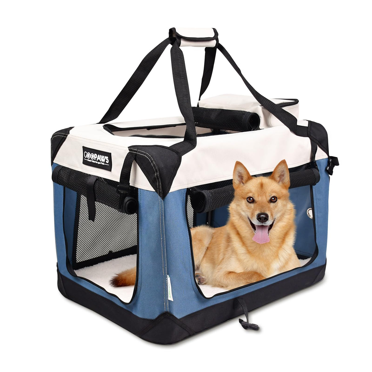 Jespet jaula blanda para perros, plegada y compacta, ideal para viajar.