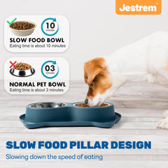 Tazón de agua Jestrem para perros, diseño anti-derrames ideal para casa