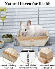 Jevnd cama madera jaula chinchilla: superficie suave para relajarse tras la exploración.