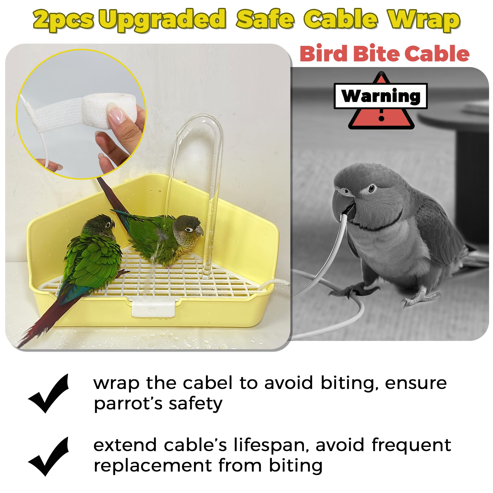 Forro impermeable Jevnd para baño de aves reduce salpicaduras.