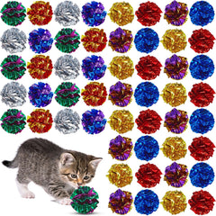 Bolas crinkle Jexine para gatos, colores variados que invitan al juego