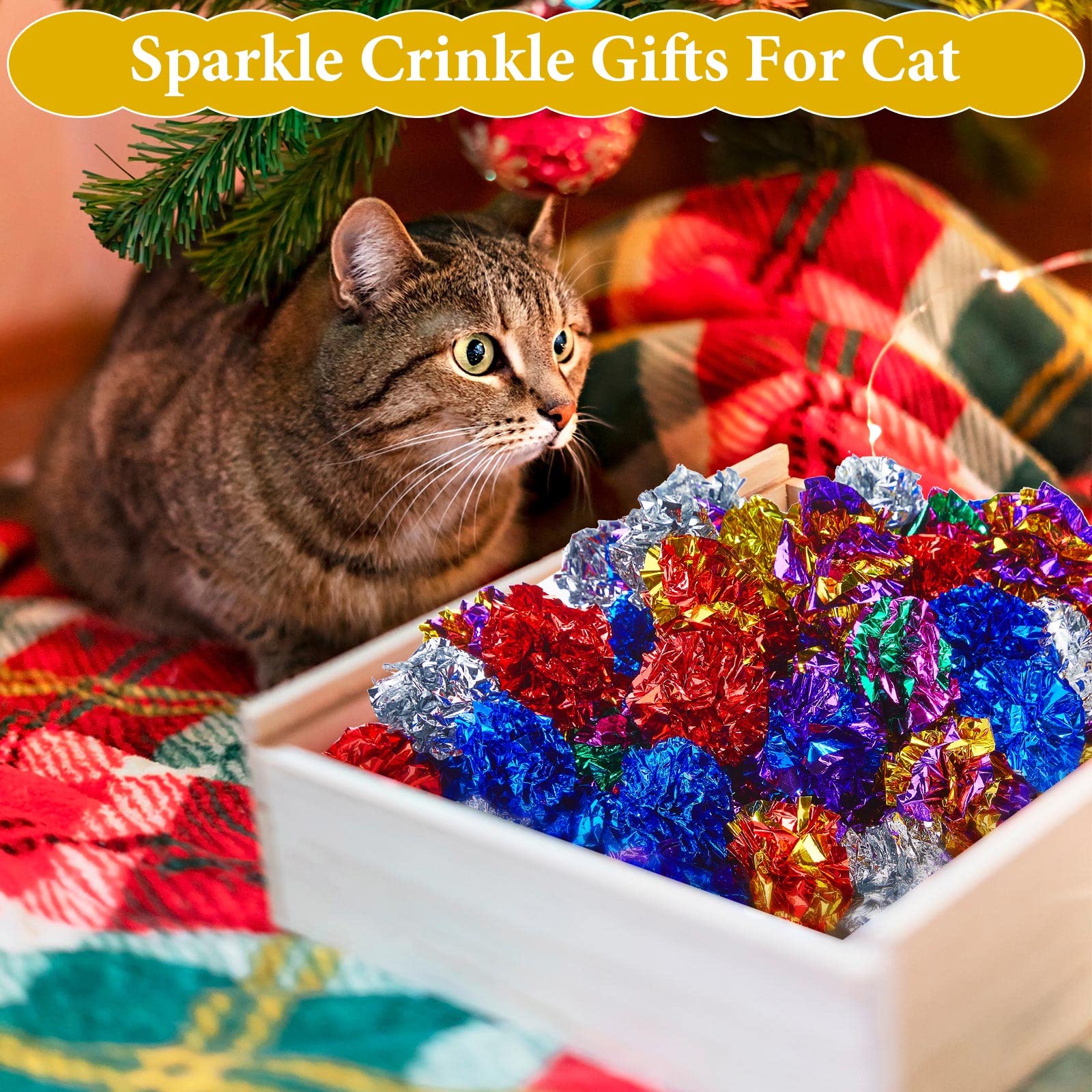 Bolas crinkle Jexine para gatos, ideales para sesiones de juego en casa
