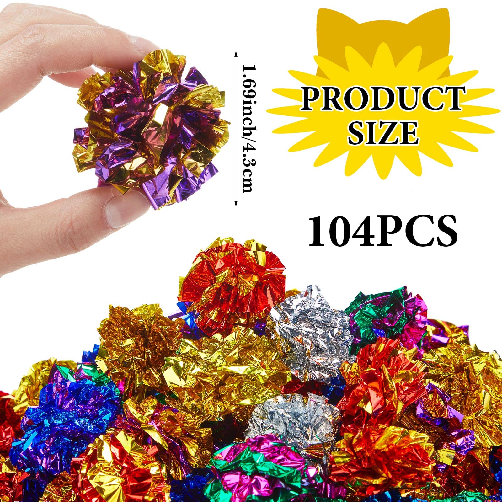 Bolas Jexine crinkle, peso ligero para manejo fácil