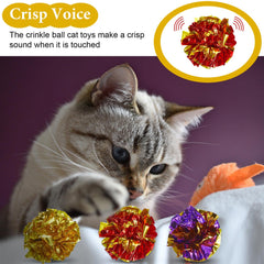 Bolas crinkle Jexine con sonido crujiente que atrae felinos