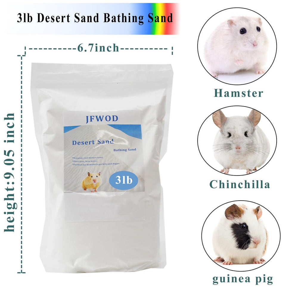 JFWOD arena desierto hamster sin polvo, reduce la dispersión durante el baño.