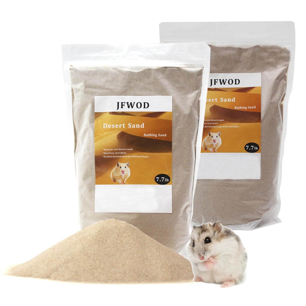 JFWOD arena bano hamster desertica suave, ideal para banos seguros sin polvo.