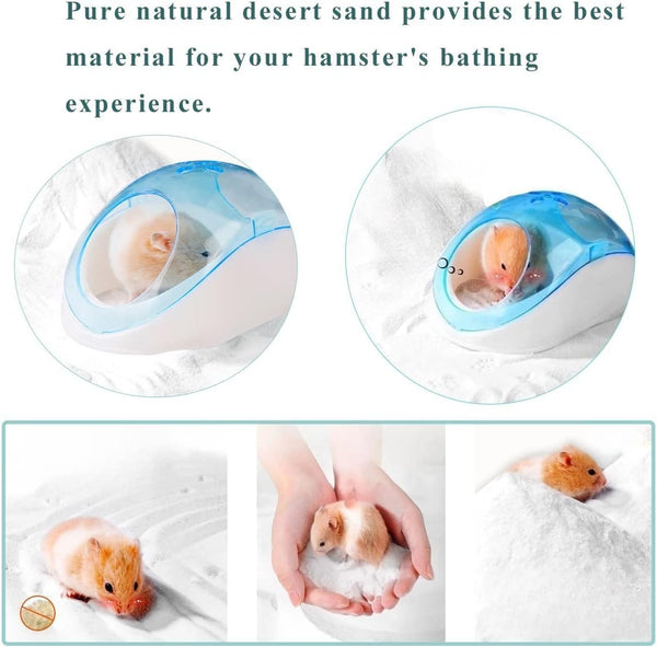 JFWOD arena de baño para hámster desértica, gran capacidad 15,4 lb para uso prolongado.