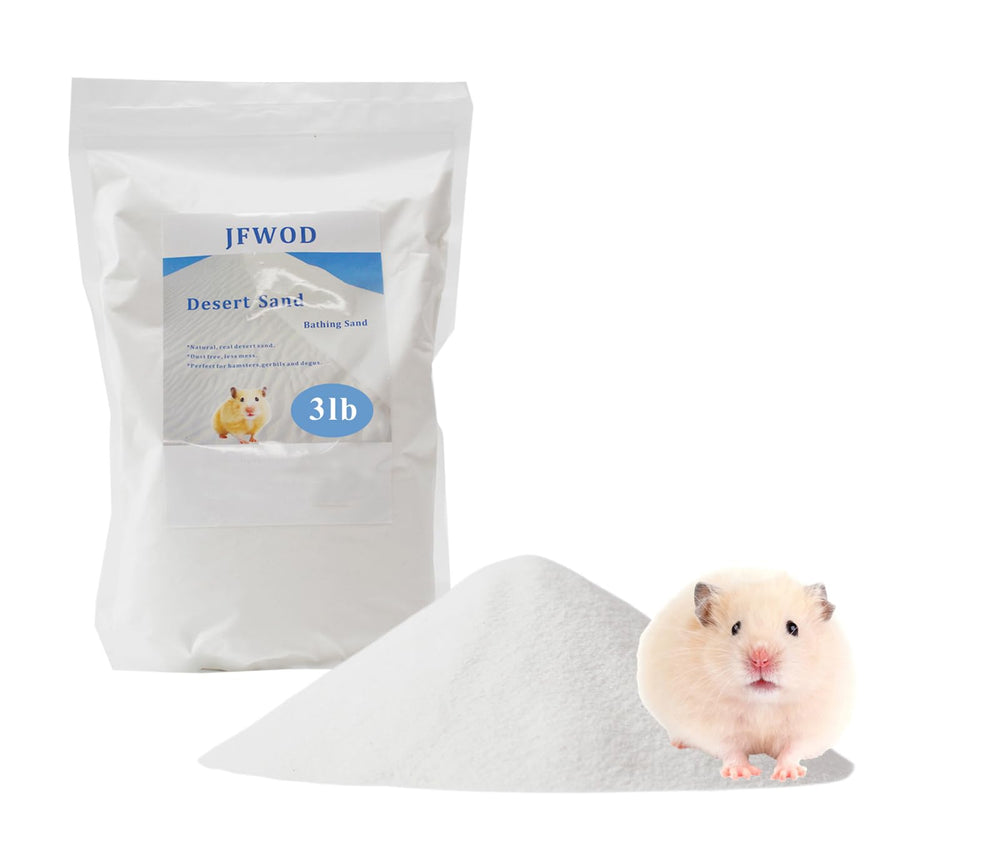 JFWOD arena desierto hamster, baño suave y seguro para higiene diaria.