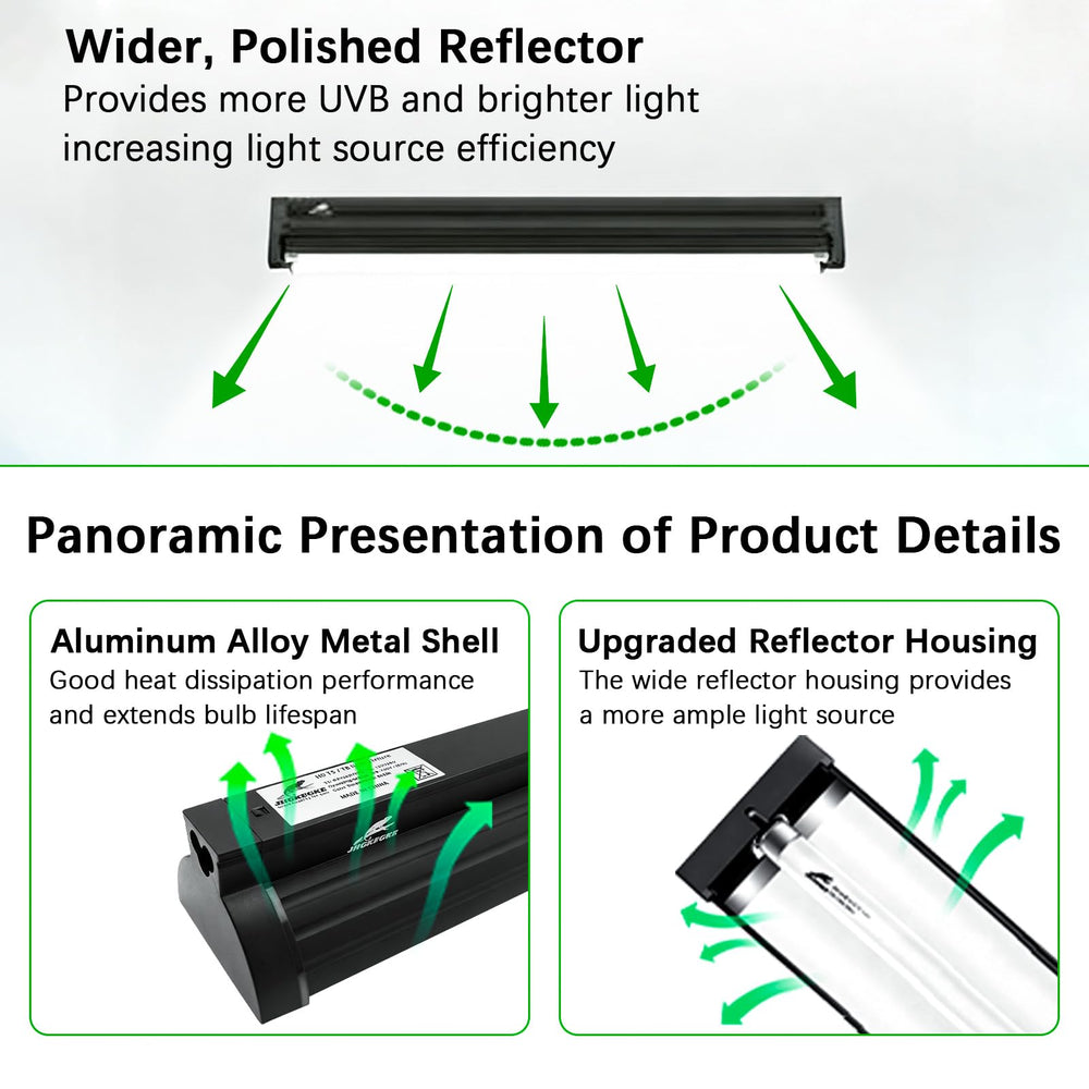 Cuerpo de aluminio duradero con buena disipación de calor.