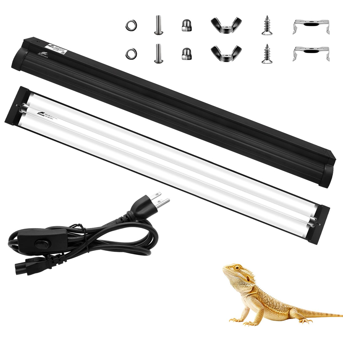 Lámpara UVB JHGKEGKE T8 para desiertos y reptiles activos.