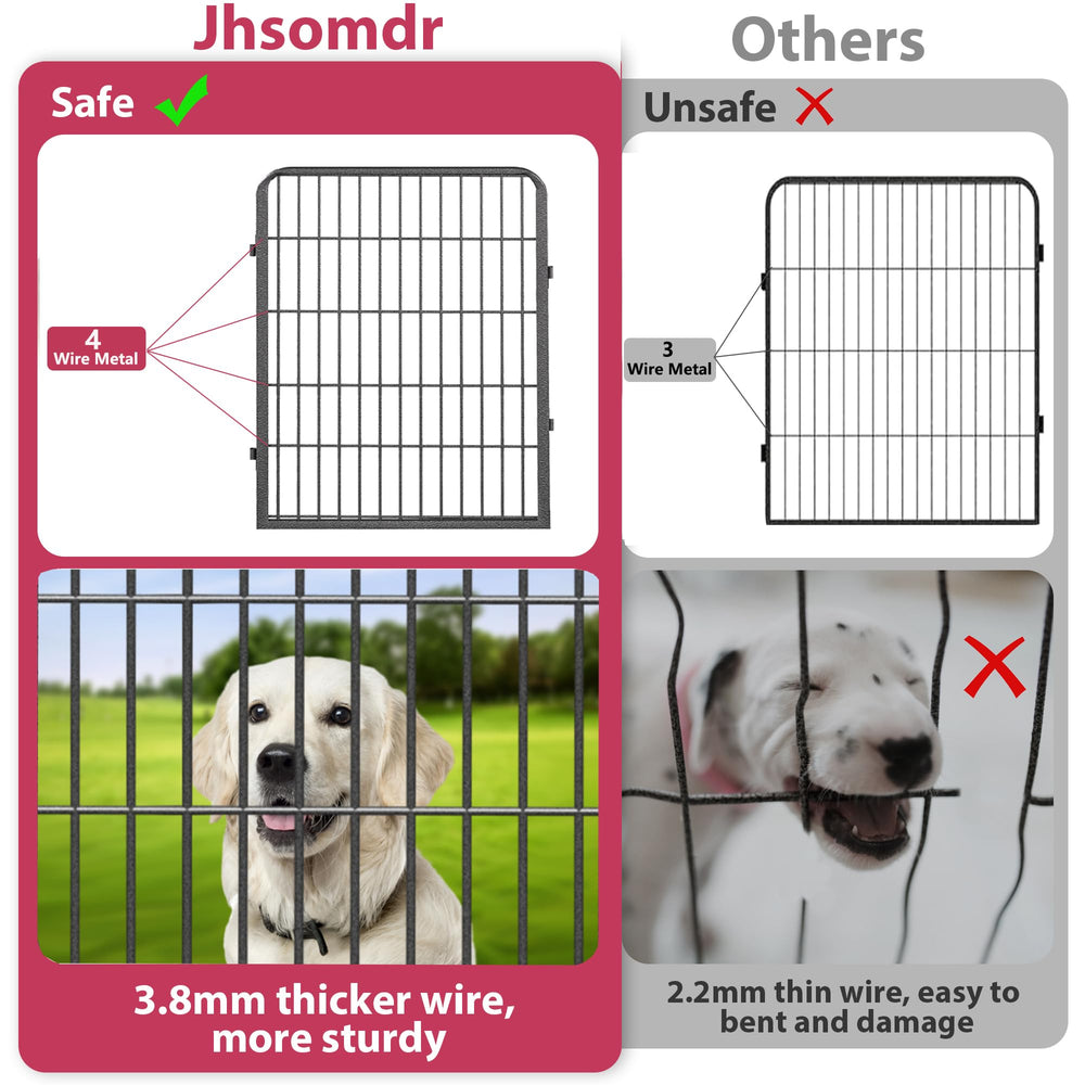 Jhsomdr jaula 32 pulgadas, puerta con candado para mayor seguridad diaria.